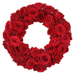 In Stanmore, this striking red rose wreath sits against a crisp white background, a powerful symbol of remembrance and connection rendered in living colour. Dozens of deep crimson roses are arranged in a tight, seamless circle, with no greenery to distract from the pure intensity of the blooms. Each rose is pressed close to its neighbour, the petals curling and folding in velvety layers, so the surface reads like a soft, ruby tapestry. The larger heads dominate the ring, their velvet petals catching the light with a quiet glow, while smaller, tightly furled buds punctuate the design, adding depth and a sense of quiet anticipation. The result is a sculpture of love, admiration, and solemn respect, a timeless gesture that can mark a funeral, a memory, or a significant anniversary. The white backdrop isolates the wreath, letting the crimson speak for itself, as if waiting to be carried into a moment of ceremony or honoured space. Crafted by Flowers Stanmore for clients across Stanmore and the surrounding NW London communities, it is available for careful, same-day delivery to local churches, memorial gardens, or home altars. The scent of the roses-and the memory they carry-lingers in the air as you view it, inviting reflection, gratitude, and a gentle, hopeful farewell, a presence that feels at home in Stanmore's community spaces, from the church hall to the family living room.