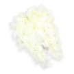 The photograph presents an ethereal pair of angel wings created entirely from white flowers and soft feathers, resting against a flawless white background that recalls the clear light often seen over Stanmore's open spaces. Each wing is made up of numerous small white blossoms-most likely chrysanthemums or spray carnations-clustered so tightly that they form a deeply textured, cushioned surface. The blooms are predominantly pure white, but close inspection reveals tiny notes of pale green and yellow in many of the centres, adding subtle warmth and preventing the composition from feeling cold. The wings follow a graceful, natural curve, opening outwards before narrowing into fine, elegant tips. Around the edges and along the tips, layers of fluffy white feathers are positioned with care, their soft, wispy strands enhancing the sense of lightness and conveying the classic image of angel feathers. The studio lighting is soft and even, causing the feathers to appear almost luminous while casting a faint, diffused shadow beneath the arrangement, giving it a gentle three-dimensional presence. This angel wing tribute is clearly intended as a sympathy or funeral piece, the kind of thoughtful design families in Stanmore might choose when they want to express love, remembrance, and the hope that their loved one is watched over. Its entirely white palette suggests purity, peace, and spiritual calm, making it a meaningful focal point at a funeral service, church altar, or memorial gathering. Crafted with the detailed eye of an experienced florist, the combination of clustered blooms and delicate feathering creates a touching visual metaphor for a soul at rest and a farewell offered with grace and tenderness.