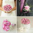 In this photograph, a bridal bouquet of blush pink and lilac roses takes centre stage, nestled against the bodice of a lace wedding dress and capturing the grace of a Stanmore celebration. The bouquet's shape is softly rounded, with tightly packed roses creating a lush, luxurious core. The primary colour is a gentle blush pink, each rose opening in layered spirals that reveal a velvety texture and subtle gradations of tone. Mixed among them are hints of lilac or soft lavender roses, whose cooler hues introduce depth and sophistication to the palette. Surrounding this cluster is a delicate cloud of white gypsophila, its countless tiny blossoms forming a fine, airy frame around the more substantial rose heads. This baby's breath lightens the bouquet's outline, giving it a floating quality, like mist drifting across the open spaces near Stanmore Common. The lace of the bride's gown, glimpsed behind the bouquet, adds another layer of texture: intricate floral patterns and fine threadwork that echo the real flowers in motif and softness. Natural light appears to pour in from one side, highlighting the upper petals of the roses and catching on the gypsophila, while creating gentle shadows that add depth. The stems are mostly hidden from view, but the way the bride's hands curve around the bouquet suggests a comfortable, balanced weight. The mood is serene and romantic, as though the bride is pausing for a breath before stepping into the aisle of a Stanmore church or elegant local venue. This bouquet feels like a thoughtful expression of her personality-fresh, romantic, and full of hope-carefully crafted to harmonise with her lace dress and the softly lit surroundings of her wedding day.